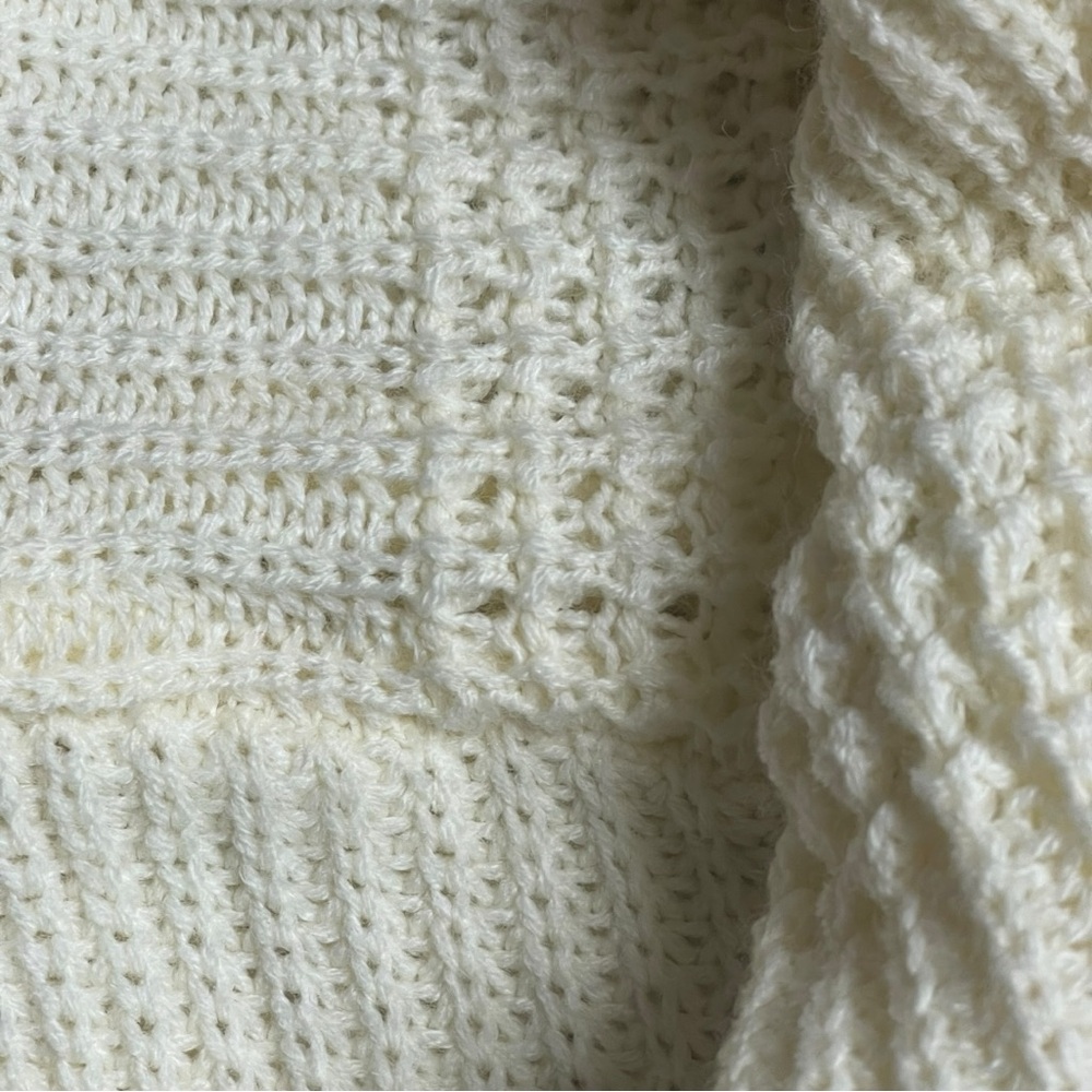NWT Ivory Knit Sweater By American Weekend Women’s Sz XL Loose Fit / Neutral - Picture 4 of 6